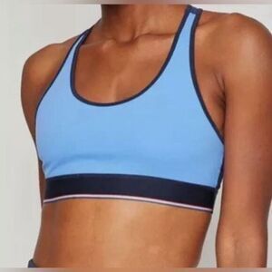 NWT FourLaps Women’s Circuit Sports Bra Cornflower/Navy - Size Small
